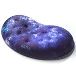 BRILA Ergonomic Memory Foam Mouse Wrist Rest Support Pad Cushion for Computer, Laptop, Office Work, PC Gaming - Massage Holes Design - Wrist Pain Relief (Nebula Mouse Wrist Rest)