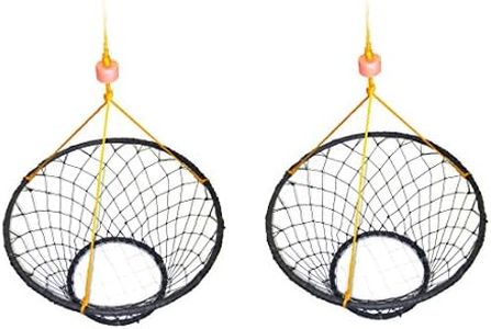 KUFA Sports 2-Pack of KUFA Rubber Wrapped Steel Ring Crab Trap (Size:ø30) with 50' Rope CT88x2 CT88x2