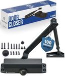 FORTSTRONG Door Closer (Black) - Automatic Door Closer Commercial or Residential - Adjustable Grade 3 Size Spring - UL Listed ADA Commercial Hydraulic Door Closers Certified