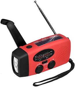 Emergency Solar Hand Crank Dynamo AM/FM/WB Weather Radio,with 3 LED Flashlight,Survival Gear Portable 3 in 1 Solar Radio (White)