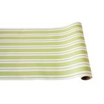 Hester & Cook Disposable Green Striped Table Runner - Paper Table Runner Roll for Parties or Weddings - American Made