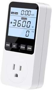 FORIOT Upgraded Watt Meter, Plug-in Socket Power Meter with LCD Backlight Display – Home Electricity Usage Monitor Tests Voltage AMP Kilowatt, Overload Protection, 8 Display Modes, 110V-130V