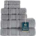 Qute Home 6-Piece Bath Towels Set, 