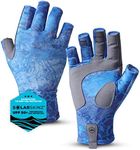 Tough Outdoors UV Fishing Gloves - Fingerless Fishing Gloves Men & Women - UPF 50+ Sun Gloves - UV Protection Kayaking Gloves - Sun Protection Fishing Gloves - Paddling Gloves & Sailing Gloves