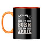 YuBingo April Legends Present - Orange Inner & Handle, Unique Celebration Gift (Orange Inner & Handle, Tea Cup, 310ML)