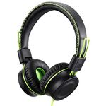 POWMEE M2 Kids Headphones Wired Headphone for Kids,Foldable Adjustable Stereo Tangle-Free,3.5MM Jack Wire Cord On-Ear Headphone for Children/Teens/Girls/School/Kindle/Airplane/Plane/ (Black)