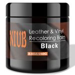 NIUB Leather Recoloring Balm, 8Oz Black Leather Color Restorer, Leather Scratch Remover, Leather Restorer for Couches,Furniture,Leather Shoes, Leather Couch Paint, Quick Dry Leather Balm