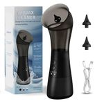 Ear Wax Removal, VINIPO Ear Cleaner Ear Wax Remover Electric Rechargeable Ear Wax Removal Kit Ear Irrigation System with Cleaning and Sewage Tank and 4 Clean Mode Ear Flushing Kit - Black
