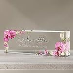 Desk Name Plate Personalized, Custom Acrylic Name Plates for Desk, Office Desk Decor for Women Men, Personalized Desk Name Plate Appreciation Gifts for Teacher, Employee, Nurse