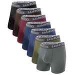 BAMBOO COOL Men’s Underwear Boxer Briefs Breathable and Soft with Fly Underwear for Men 7-Pack