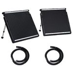vidaXL Double Pool Solar Heating Panel - Extend your Swimming Season, Suitable for Above-Ground Pools, PE and Aluminium Construction, Adjustable Support Feet.
