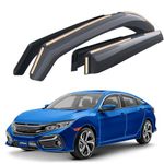 Goodyear Shatterproof in-Channel Window Deflectors for Honda Civic 2016-2021 Sedan, Rain Guards, Window Visors for Cars, Vent Deflector, Car Accessories, 4 pcs - GY007783