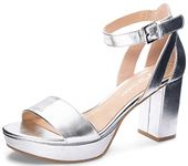 CL by Chinese Laundry women's Go on Platform Dress Sandal, Silver, 7.5 Wide