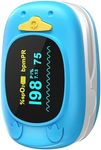 Children Fingertip Pulse Oximeter Blood Oxygen Saturation Monitor for Child Kids Portable Oxygen Monitor with OLED Screen Included 2AAA Batteries