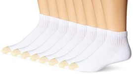 Gold Toe Men's Cotton Quarter Socks, 6+2 Bonus Pack - white - 10-13