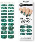 MOYOU LONDON Semi Cured Gel Nail Strips - 20 Pcs. Nail Wraps for Salon-Quality Manicure - Works with Any UV Nail Lamp - Easy to Apply, Trim, & Remove Gel Nail Stickers