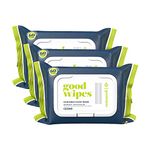 Goodwipes Flushable Butt Wipes, Cedar Scent, Biodegradable with Botanicals, Dispenser for At-Home Use, with Aloe, Septic and Sewer Safe & Never Dries Out, 180 Count (3 Packs of 60)