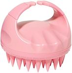 Shampoo Brush Hair Scalp Massager, Wet & Dry Head Scalp Massage Brush with Soft Silicone Bristles for Scalp Care Hair Cleaning Shower, for Women, Men, Kids, Pets, Exfoliate and Remove Dandruff (Pink)