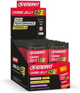Enervit Carbo Jelly C2:1PRO, Confezione da 20 Gelatine a Base di Carboidrati, con 30 Grammi di Carboidrati a Porzione e Vitamina B1, Gel Energetico Enervit per Attività di Resistenza ad Alta Intensità