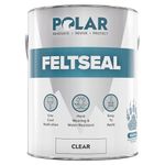 Polar Premium Clear Instant Waterproof Felt Roof Sealant Paint 2.5 Litre, Emergency Felt Roof Repair Sealer for All Felt Roofs