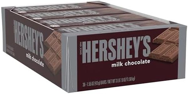 HERSHEY'S Milk Chocolate Candy Bars, 1.55 oz (36 Count)