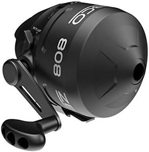 Zebco 808 Spincast Fishing Reel, Powerful All Metal Gears, Quickset Anti-Reverse and Bite Alert, Pre-spooled with 20-Pound Cajun Fishing Line, Black