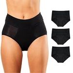 Bambody Absorbent High Waist: Comfy Fit Period Underwear - 3 Pack: Black - Size 13, 3 Pack: Black, 13