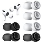 Polislime 6 Pairs Replacement Ear Tips for AirPods Pro 2nd/1st Generation with Cleaner kit,Noise Reduction Holewith & Built-in dust Guard Screen, Silicone Ear Tips for USB-C Charging Case (S/M/L)