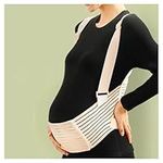 ​Pregnancy Women's Support Belt, Breathable Pregnant Women's Belt,With A Shoulder Strap Abdominal Support Belt For Pregnant Women，abdominal Support Belt During Pregnancypregnancy ( Color : Beige , Siz