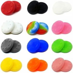 24 PCS Silicone Thumb Grips Cap Cover,Joystick Silicone Accessories Replacement Parts ​for PS4, PS5, Xbox 360, Xbox One, Xbox Series X/S Controller