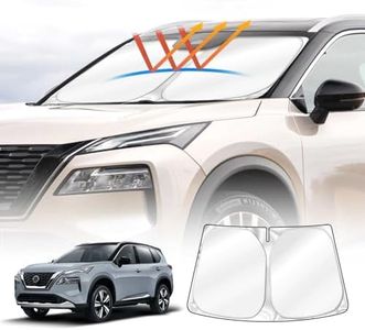 X-Car Windshield Sun Shade for Nissan X-Trail Xtrail T33 2022-2024 Blocks UV Rays Foldable Custom Wind Screen Sun Visor Protector