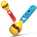 2 Pack Switch Game Maracas Compatible with Samba De Amigo Party Central, GH Maracas Accessories Compatible with Nintendo Switch/Switch OLED Joy Con Controller (Red and Blue)