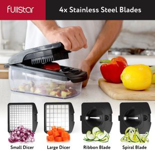 Fullstar 7-in-1 Vegetable Chopper – Multi-Function Slicer & Dicer