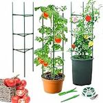 Tomato Plant Cage Support for Vegetable Fruit, 3 Pack Climbing Plant Support Trellis for Garden Grow Bag Pot, Sturdy Metal Plant Sticks Frame for Sweet Pea, Flowers(120cm)