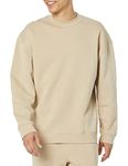 Amazon Essentials Men's Oversized-Fit Crewneck Sweatshirt (Available in Big & Tall), Tan, XL