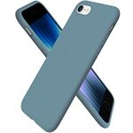 ORNARTO Full Body Liquid Silicone Case Compatible with iPhone SE (2022) 4.7" inch, iPhone SE (2020),iPhone 8,iPhone 7,Slim Liquid Silicone Soft Gel Rubber Cover with Microfiber Lining-Cactus