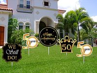 Theme My Party 50th Anniversary Decoration Party Supplies for 50th Anniversary Party (Cut Out)