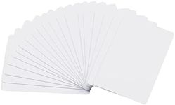 CAETOUNG 20 Pack Premium Blank PVC Cards, CR80 30 Mil Graphic Quality White Plastic Cards for Photo ID Badge Printers