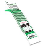 YESWELDER TIG Welding Tungsten Electrode Pure Tungsten 3/32" x 7" (Green, EWP) 10-pk