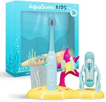 Aquasonic Kids Sonic Electric Toothbrush for Ages 3+ | 2 Brush Heads, Toy, Timer, Rinse Cup | 2 Brushing Modes: Clean & Soft | Aquarium Adventures Set