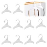 LMSAWK 10 Pcs Acrylic Bag Hanger, Tote Bag Rack Holder, Handbag Storage Purse Hooks, for Hanging, Backpacks, School Bags, Scarf, Belt and Tie, White