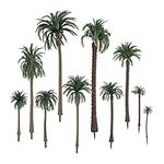 Yetaha 48 PCS Model Trees Model Coconut Palm Tree, Scenery Model Plastic Palm Tree Miniature Landscape Scenery Diorama Model Tree for Cake Decorations Aquarium Plants Outdoor Home Garden Decor