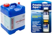 Reliance Products Aqua-Tainer 7 Gallon Rigid Water Container & Potable Aqua Water Purification Tablets with PA Plus