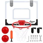 Dreamon Mini Basketball Hoop for Kids | Wall Mounted Basketball Hoop Includes Basketball and Net | Indoor Outdoor Sport Games for Boys Girls