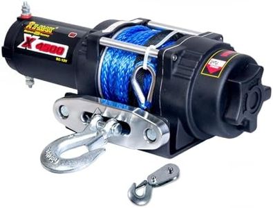 12V 4500LBS / 2041KGS Electric Winch with Synthetic Rope for ATV 4WD 4x4 Boat Truck Trailer Gate