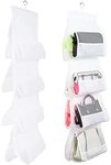 Okuna Outpost Hanging Purse Organizer for Closet Storage, White Mesh (48 x 13.8 in, 2 Pack)