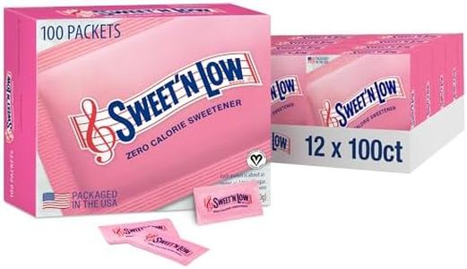 Sweet’N Low Zero-Calorie Sweetener | Contains Saccharin, Sugar Substitute, Keto, Vegan, Gluten-Free | Great for Cooking, Baking, Coffee, Tea, Hot/Cold Beverages | 100 Packets (12 Pack)