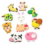 VLOOK Refrigerator Magnets Toddlers Farm Animal Fridge Magnets for Kid Girls Boys Whiteboard Educational Magnetic Toys for Preschool Learning