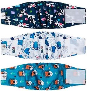 CuteBone Male Dog Diapers Washable for Poop and Pee DM14XS-AU