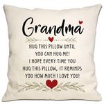 Romantic Reminder Gift Throw Pillow Cover for Grandma Grandmother Granny from Granddaughter Grandson Grandma Birthday Mother's Day Thanksgiving I Love You Gift (Grandma)